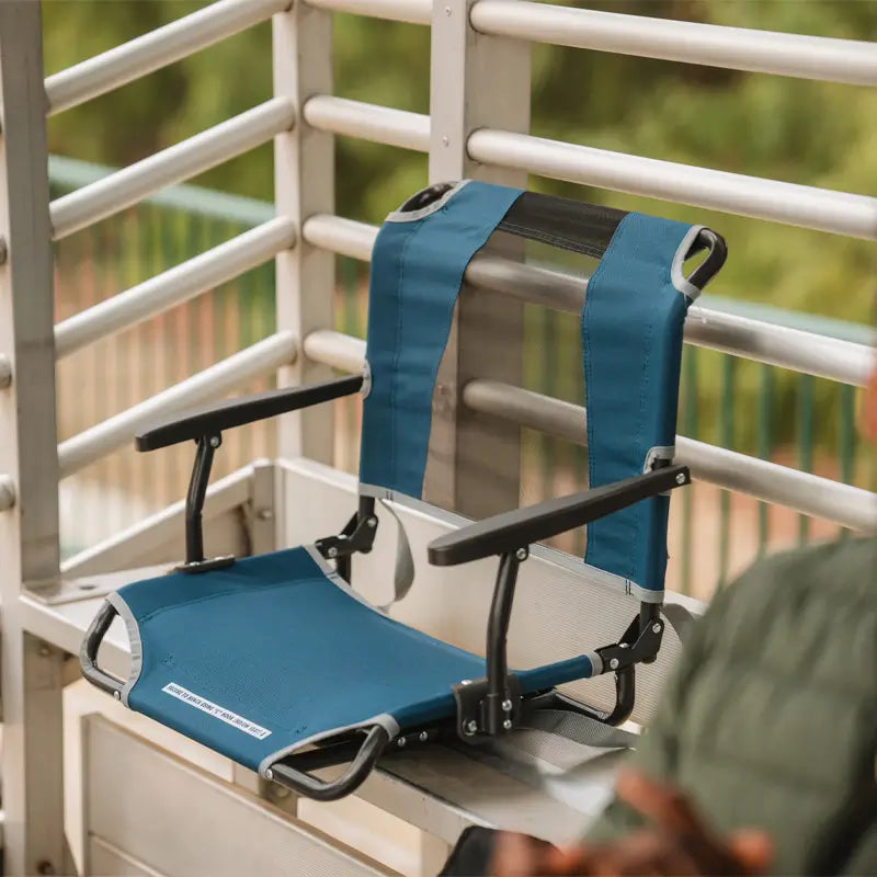 Bleacher-Friendly Big Comfort Stadium Chair with Armrests - Choice 465 - Ergonomic Portable Stadium Seat for Sports Events Detail