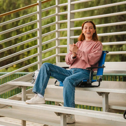 Bleacher-Friendly Big Comfort Stadium Chair with Armrests - Choice 465 - Ergonomic Portable Stadium Seat for Sports Events Detail