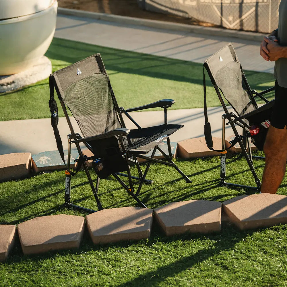 Luxury Camp BreezeRocker - Choice 504 - Freestyle Rocker Portable Outdoor Folding Chair Detail