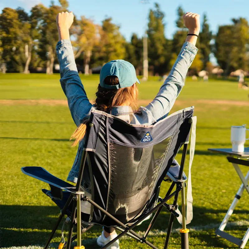 Smooth Motion Comfort Pro Rocker - Choice 375 - Freestyle Rocker Portable Outdoor Folding Chair Detail