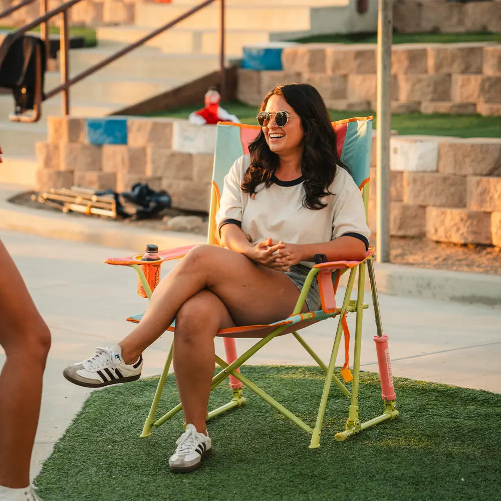 Smooth Motion Comfort Pro Rocker - Choice 375 - Freestyle Rocker Portable Outdoor Folding Chair Detail