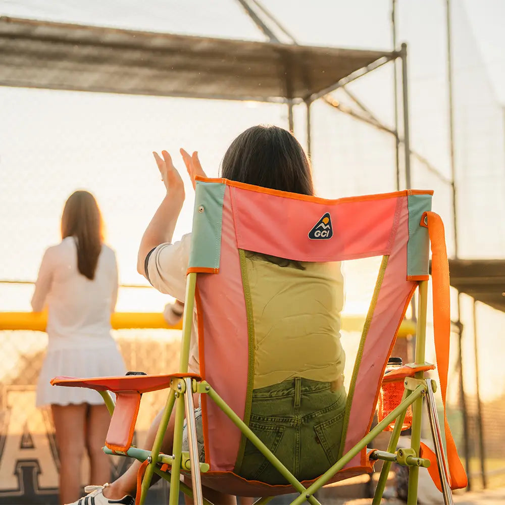 Smooth Motion Comfort Pro Rocker - Choice 375 - Freestyle Rocker Portable Outdoor Folding Chair Detail