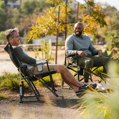 Patented Spring-Action Comfort Pro Rocker XL - Choice 107 - Heavy-Duty Kickback Rocker with Beverage Holder Detail