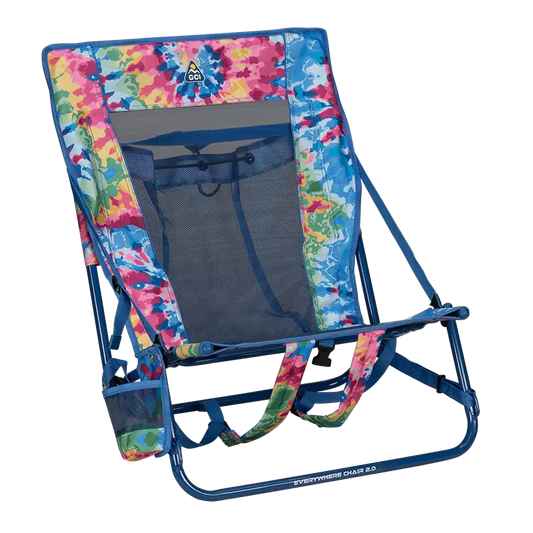 Micro-Folding Everywhere Chair 2 - Choice 656 - Space-Saving Micro-Folding Chair for Backpacking - Tie Dye