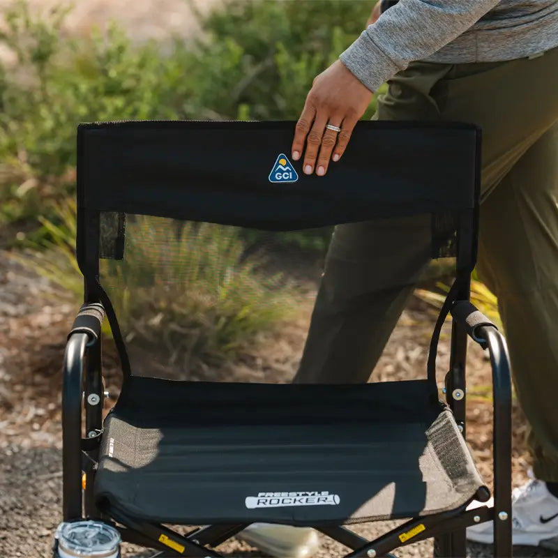 Premium All-Weather Freestyle Rocker Elite - Choice 460 - Patented Spring-Action Rocking Chair for Camping Detail