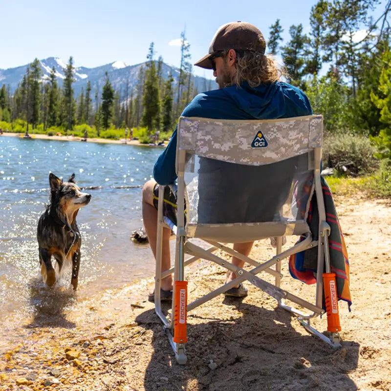 Premium All-Weather Freestyle Rocker Elite - Choice 460 - Patented Spring-Action Rocking Chair for Camping Detail