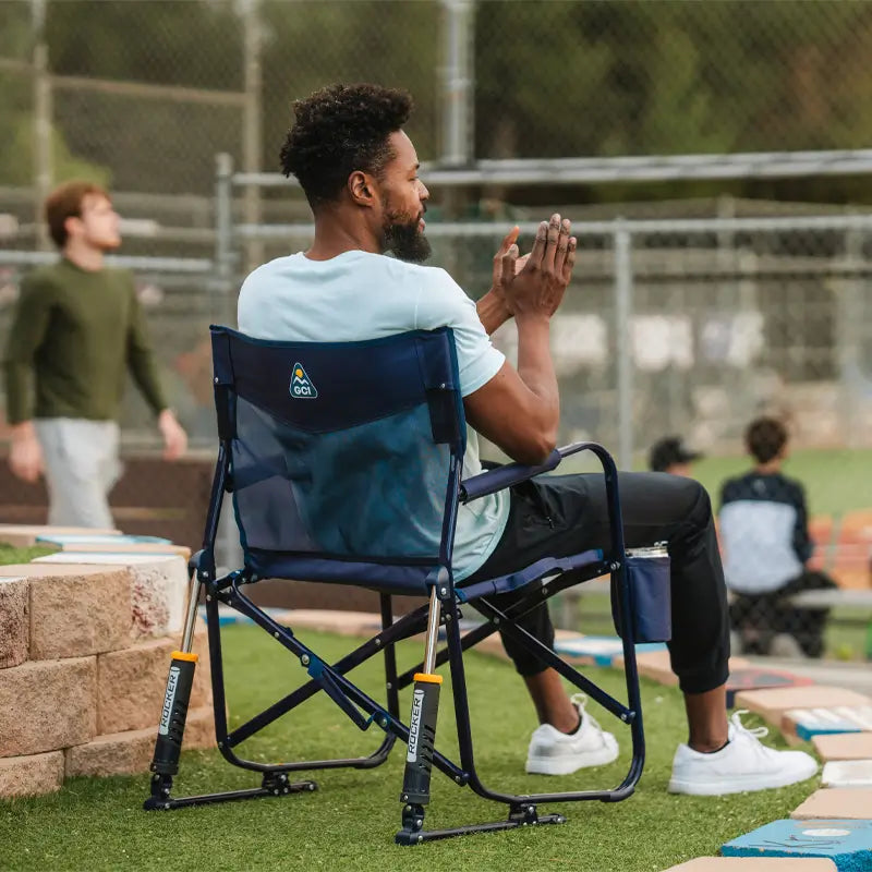 Premium All-Weather Freestyle Rocker Elite - Choice 460 - Patented Spring-Action Rocking Chair for Camping Detail