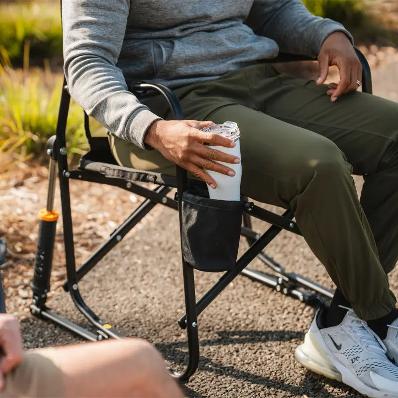 Premium All-Weather Freestyle Rocker Elite - Choice 460 - Patented Spring-Action Rocking Chair for Camping Detail
