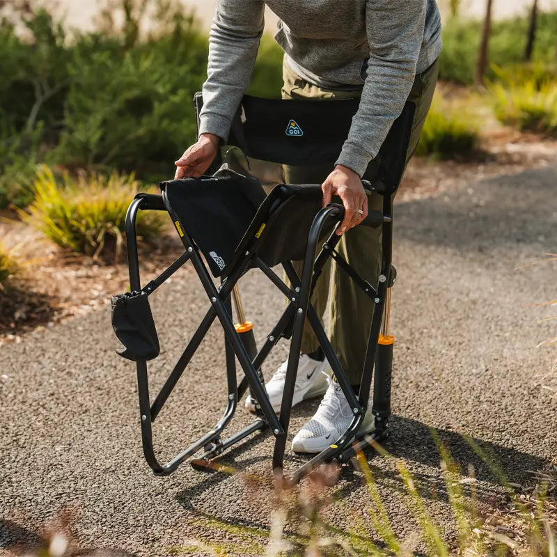 Premium All-Weather Freestyle Rocker Elite - Choice 460 - Patented Spring-Action Rocking Chair for Camping Detail