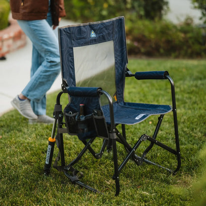 Lightweight Messenger Stowaway Rocker - Choice 794 - Premium Slim-Fold Compact Chair with Messenger Bag Detail