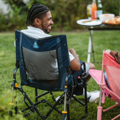 Lightweight Messenger Stowaway Rocker - Choice 794 - Premium Slim-Fold Compact Chair with Messenger Bag Detail