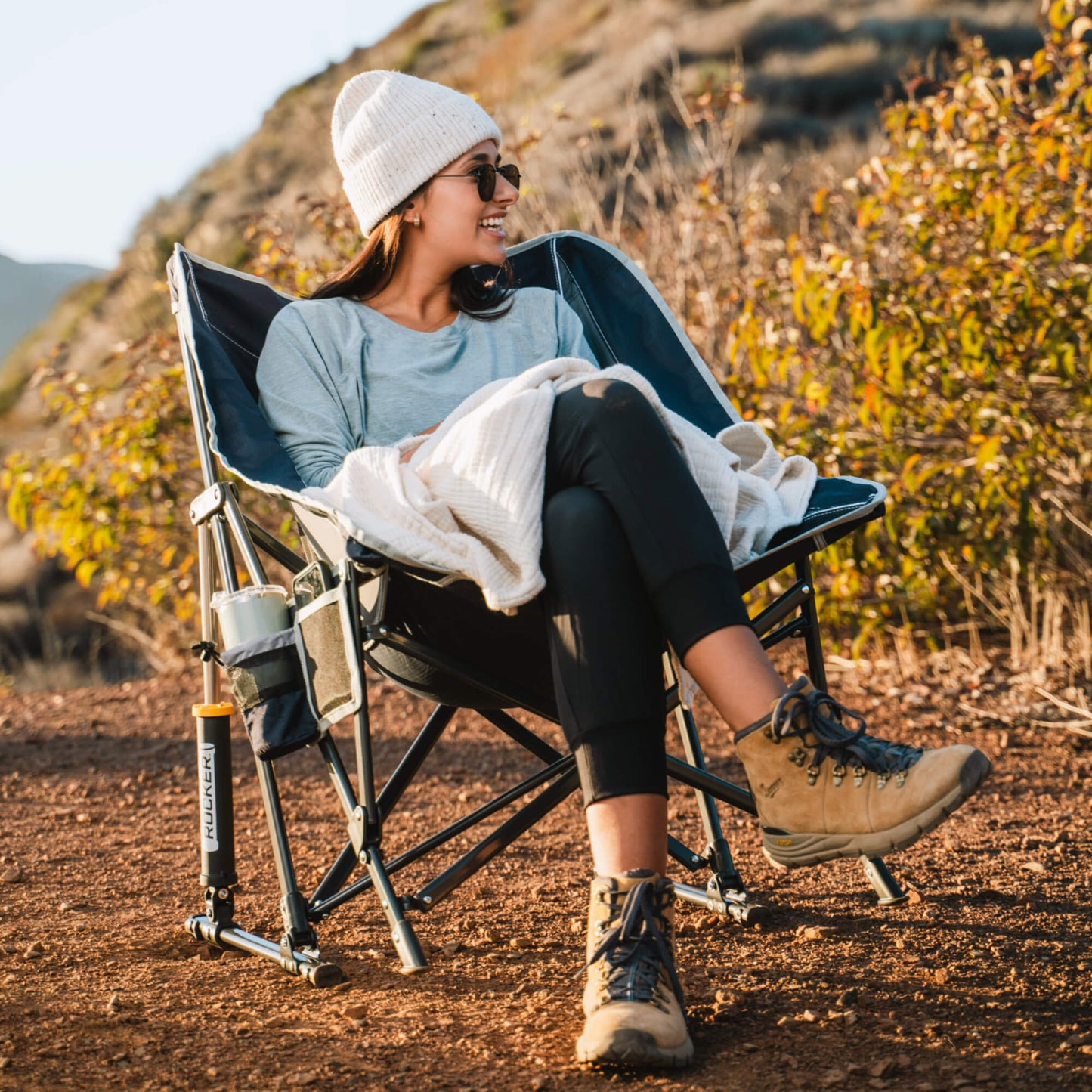 Patented Spring-Action Pod Rocker - Choice 933 - RoadTrip Rocker Smooth Motion Camp Chair Detail