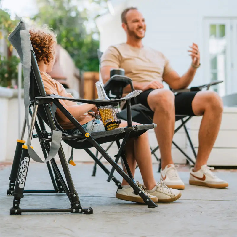 Heavy-Duty Freestyle Kickback Rocker - Choice 345 - Freestyle Rocker Portable Outdoor Folding Chair Detail
