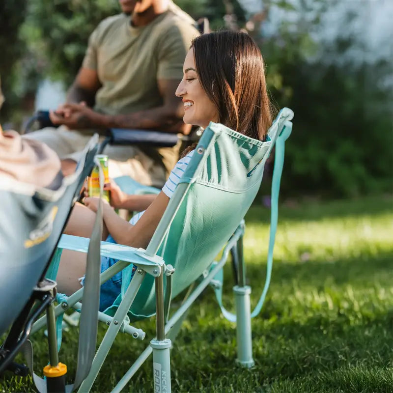 Heavy-Duty Freestyle Kickback Rocker - Choice 345 - Freestyle Rocker Portable Outdoor Folding Chair Detail