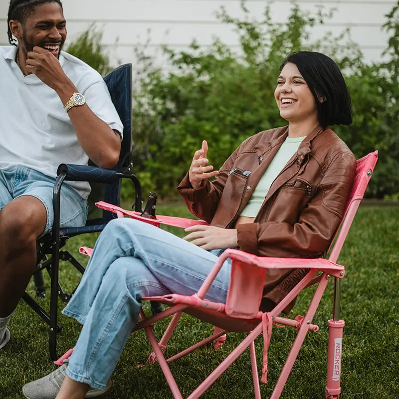 Heavy-Duty Freestyle Kickback Rocker - Choice 345 - Freestyle Rocker Portable Outdoor Folding Chair Detail
