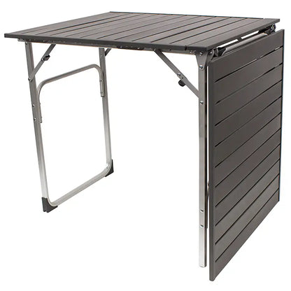 Stainless Steel BBQ Slim-Fold Table - Choice 196 - Heavy-Duty Stainless Steel Camp Cooking Gear Detail