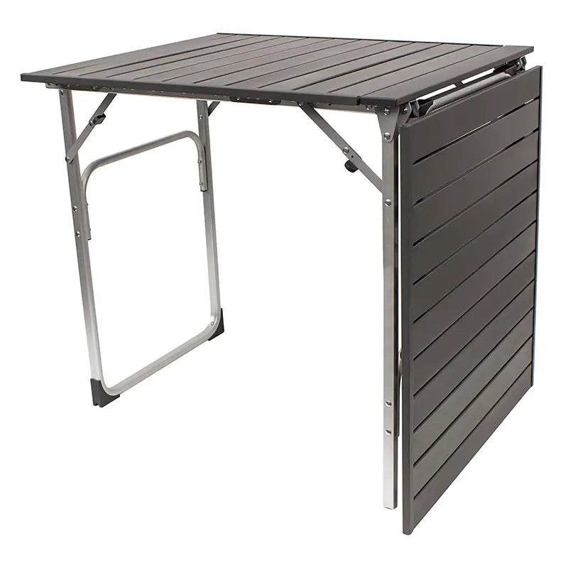 Heavy-Duty Camp Slim-Fold Table XL - Choice 651 - Heavy-Duty Stainless Steel Camp Cooking Gear Detail