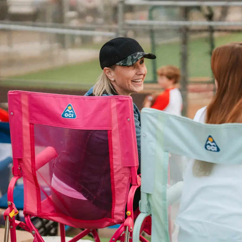 Lightweight Messenger Stowaway Rocker - Choice 794 - Premium Slim-Fold Compact Chair with Messenger Bag Detail