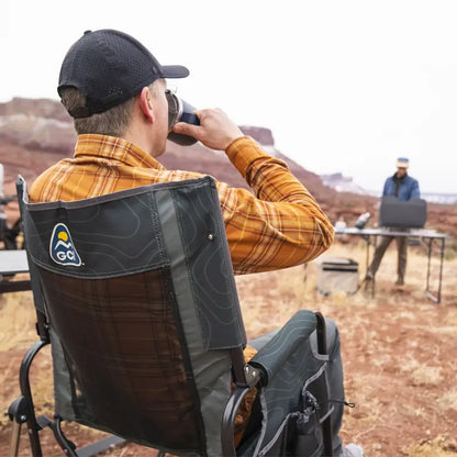 Lightweight Messenger Stowaway Rocker - Choice 794 - Premium Slim-Fold Compact Chair with Messenger Bag Detail