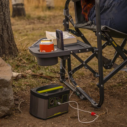 Smooth Motion Stowaway Rocker with Side Table - Choice 253 - Patented Spring-Action Rocking Chair for Camping Detail