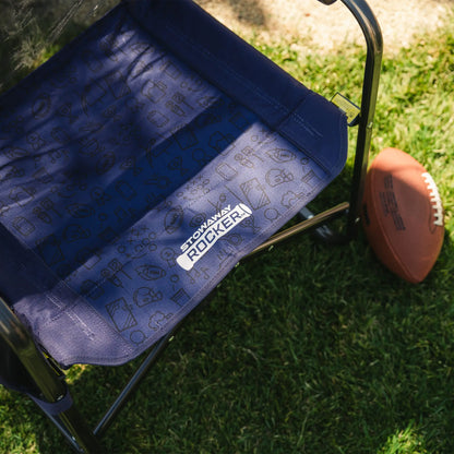 Lightweight Messenger Stowaway Rocker - Choice 794 - Premium Slim-Fold Compact Chair with Messenger Bag Detail