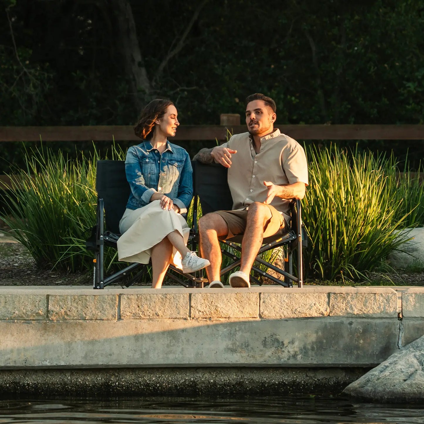 Luxury Camp Tandem Rocker - Choice 227 - Patented Spring-Action Rocking Chair for Camping Detail