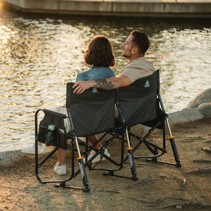 Luxury Camp Tandem Rocker - Choice 227 - Patented Spring-Action Rocking Chair for Camping Detail