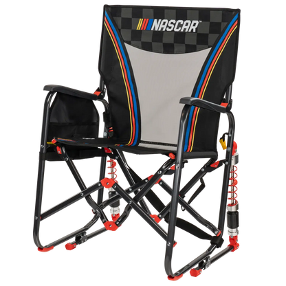 Luxury Camp Adjustable Rocker - NASCAR - Choice 899 - Heavy-Duty Kickback Rocker with Beverage Holder Detail