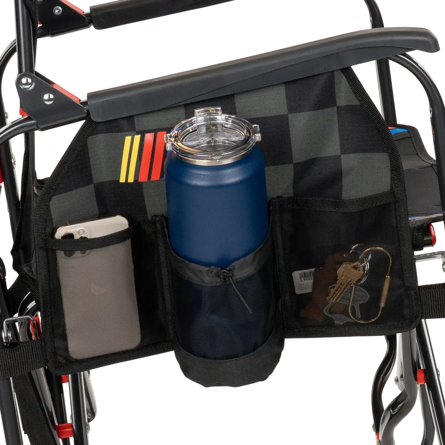 Luxury Camp Adjustable Rocker - NASCAR - Choice 899 - Heavy-Duty Kickback Rocker with Beverage Holder Detail