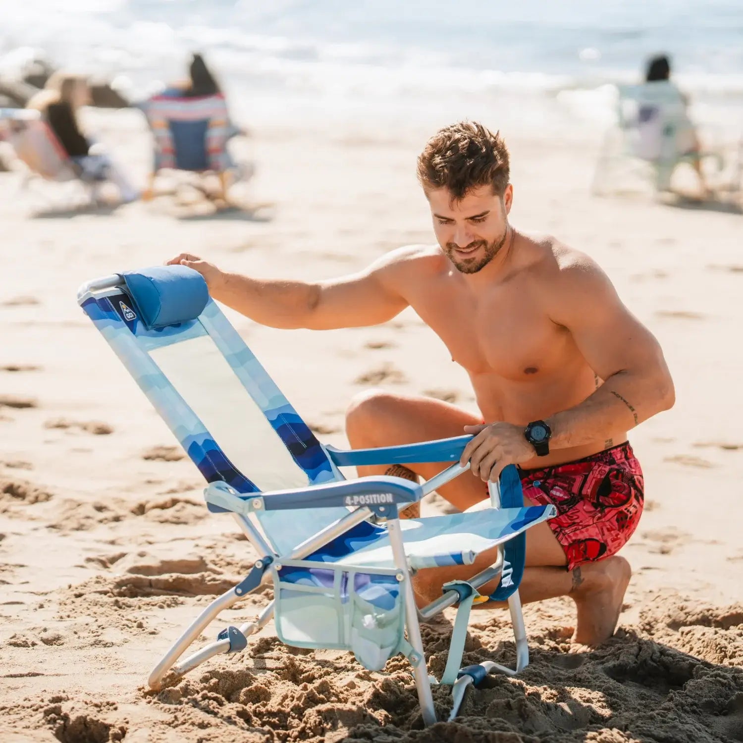 Space-Saving Pico Bi-Fold Beach Chair - Choice 601 - Pico Compact Folding Camp Chair with Carry Bag Detail
