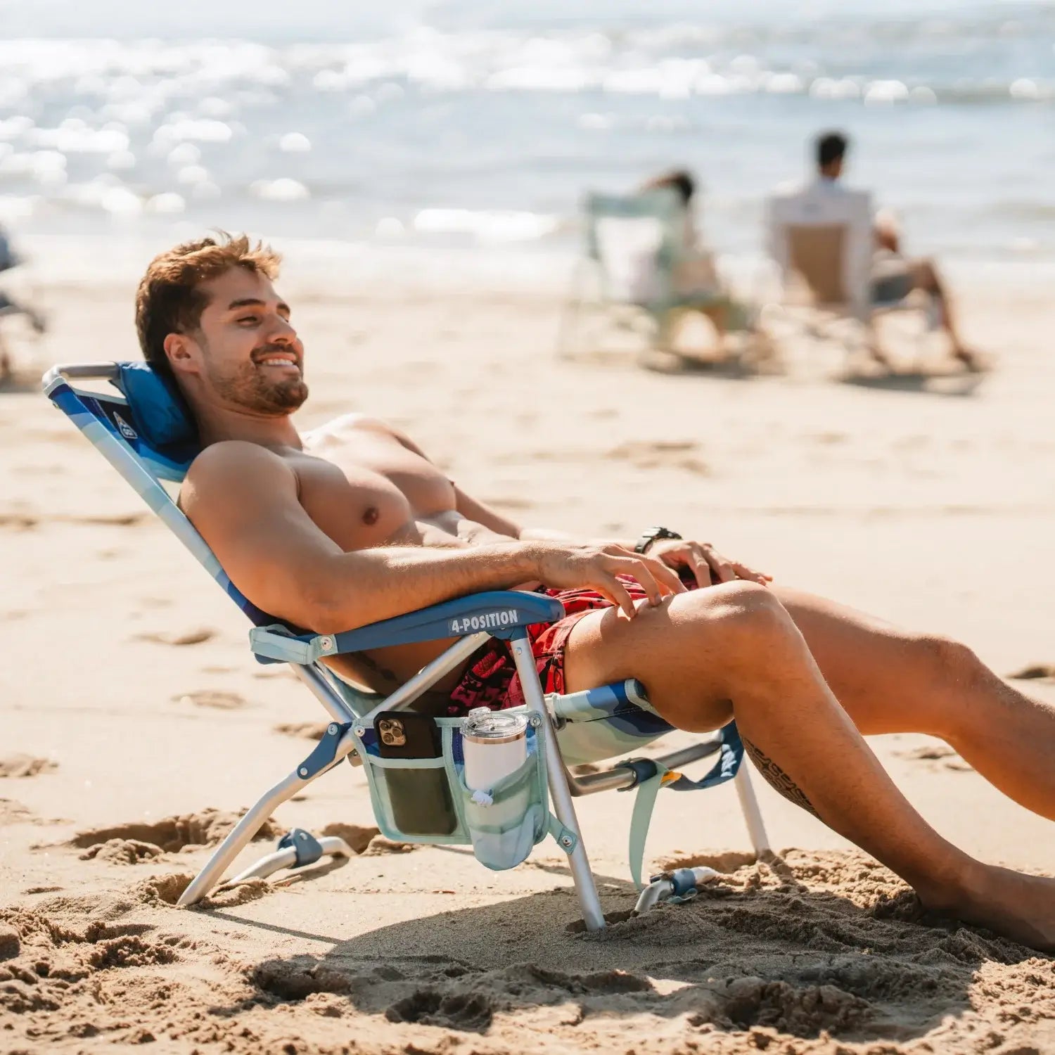 Space-Saving Pico Bi-Fold Beach Chair - Choice 601 - Pico Compact Folding Camp Chair with Carry Bag Detail