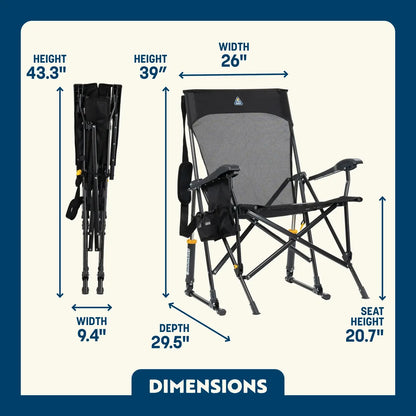 Luxury Camp BreezeRocker - Choice 504 - Freestyle Rocker Portable Outdoor Folding Chair Detail