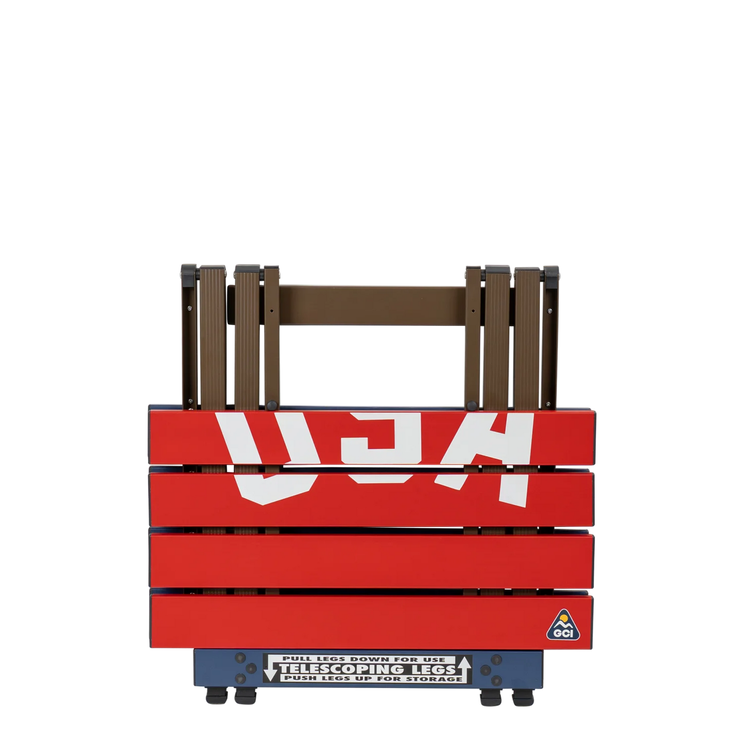 Heat-Resistant Tool Compact Camp Table 20 - USA Anniversary Deluxe - Choice 757 - Heavy-Duty Stainless Steel Camp Cooking Gear Detail