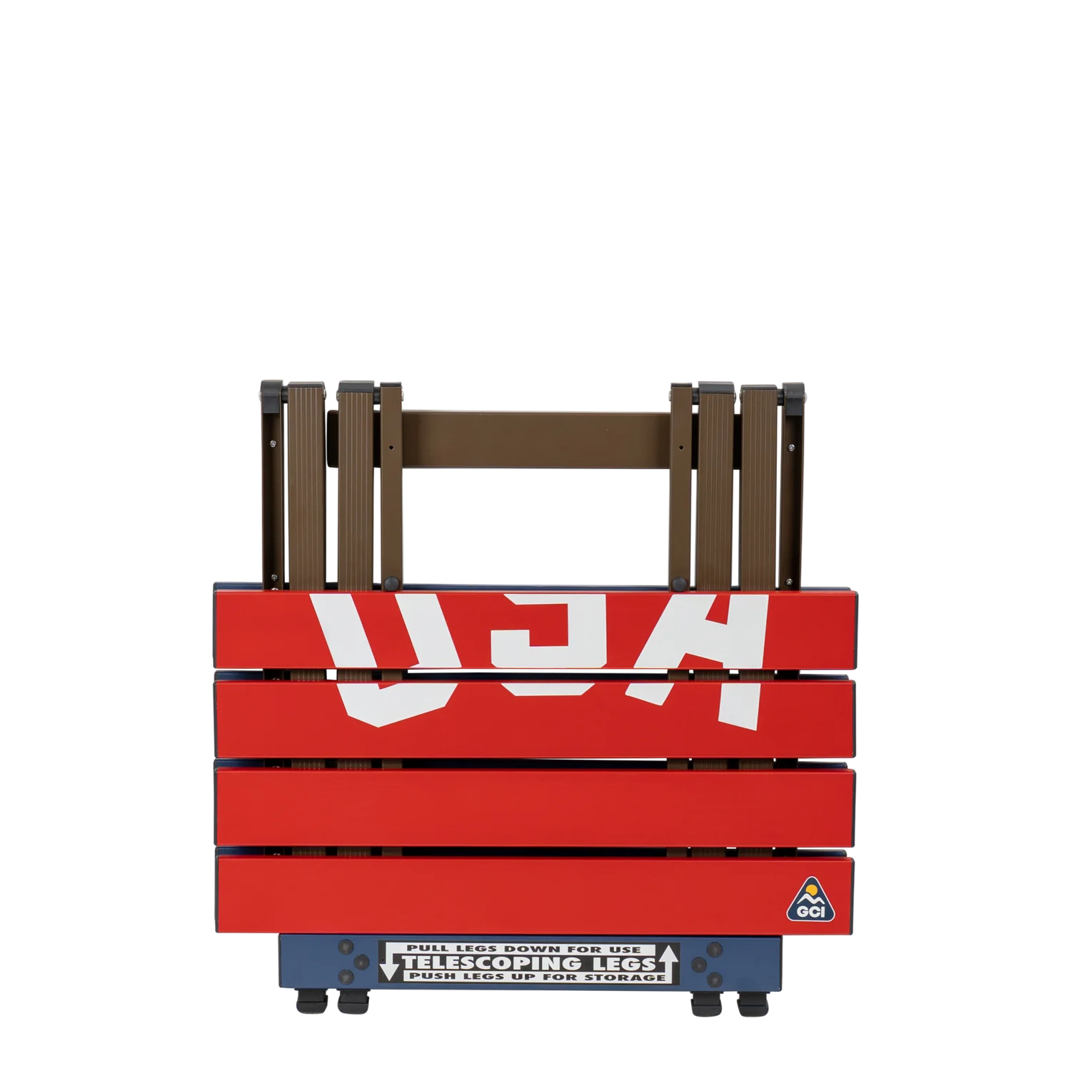Heat-Resistant Tool Compact Camp Table 20 - USA Anniversary Deluxe - Choice 757 - Heavy-Duty Stainless Steel Camp Cooking Gear Detail