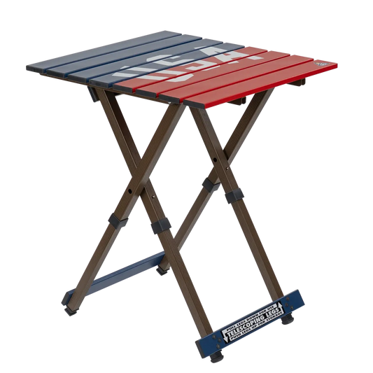 Heat-Resistant Tool Compact Camp Table 20 - USA Anniversary Deluxe - Choice 757 - Heavy-Duty Stainless Steel Camp Cooking Gear - Default Title