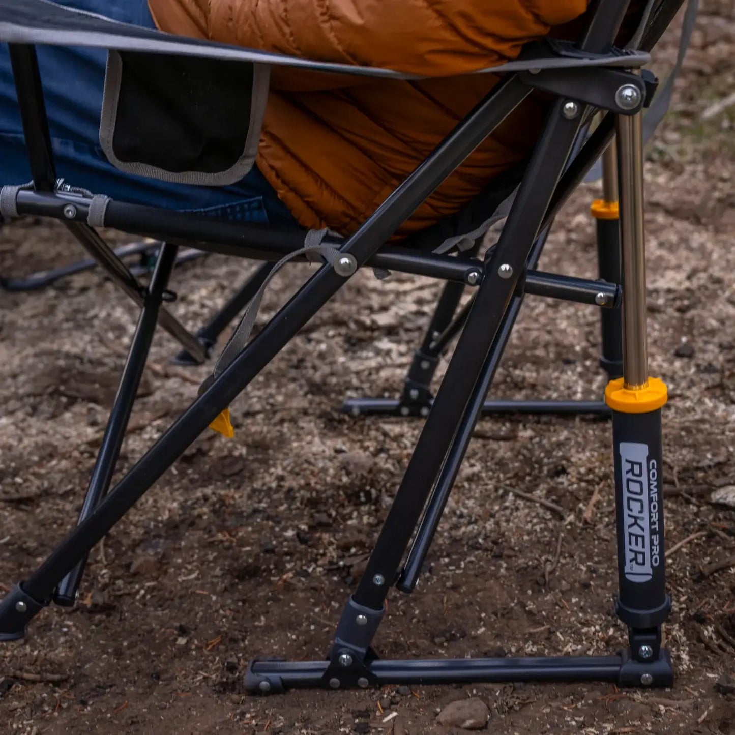 Smooth Motion Comfort Pro Rocker - Choice 375 - Freestyle Rocker Portable Outdoor Folding Chair Detail