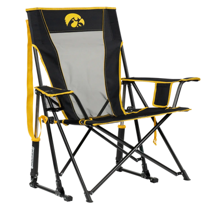 Secure-Hook College Comfort Pro Rocker - Iowa Hawkeyes - Choice 249 - Bleacher-Friendly Stadium Chair with Back Support - Default Title