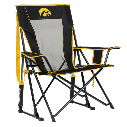 Secure-Hook College Comfort Pro Rocker - Iowa Hawkeyes - Choice 249 - Bleacher-Friendly Stadium Chair with Back Support - Default Title