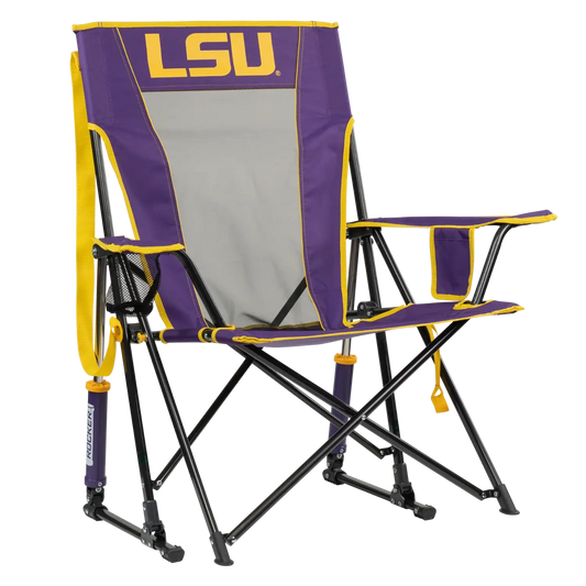 Bleacher-Friendly College Comfort Pro Rocker - LSU Tigers - Choice 880 - Lightweight Folding Bleacher Chair with Cushioning - Default Title