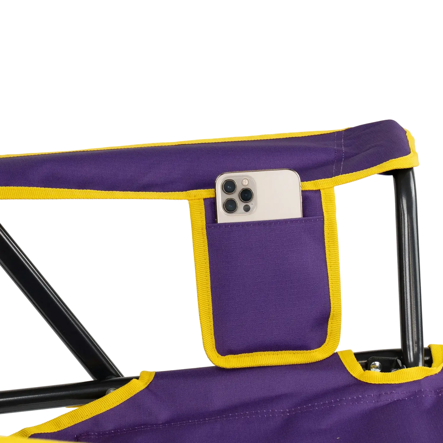 Bleacher-Friendly College Comfort Pro Rocker - LSU Tigers - Choice 880 - Lightweight Folding Bleacher Chair with Cushioning Detail