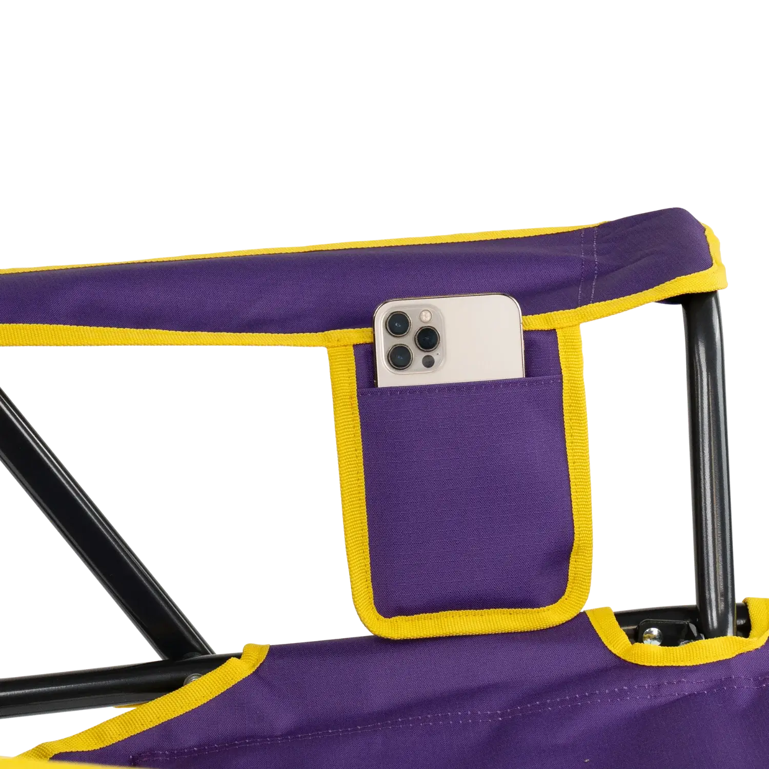 Bleacher-Friendly College Comfort Pro Rocker - LSU Tigers - Choice 880 - Lightweight Folding Bleacher Chair with Cushioning Detail