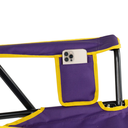 Bleacher-Friendly College Comfort Pro Rocker - LSU Tigers - Choice 880 - Lightweight Folding Bleacher Chair with Cushioning Detail