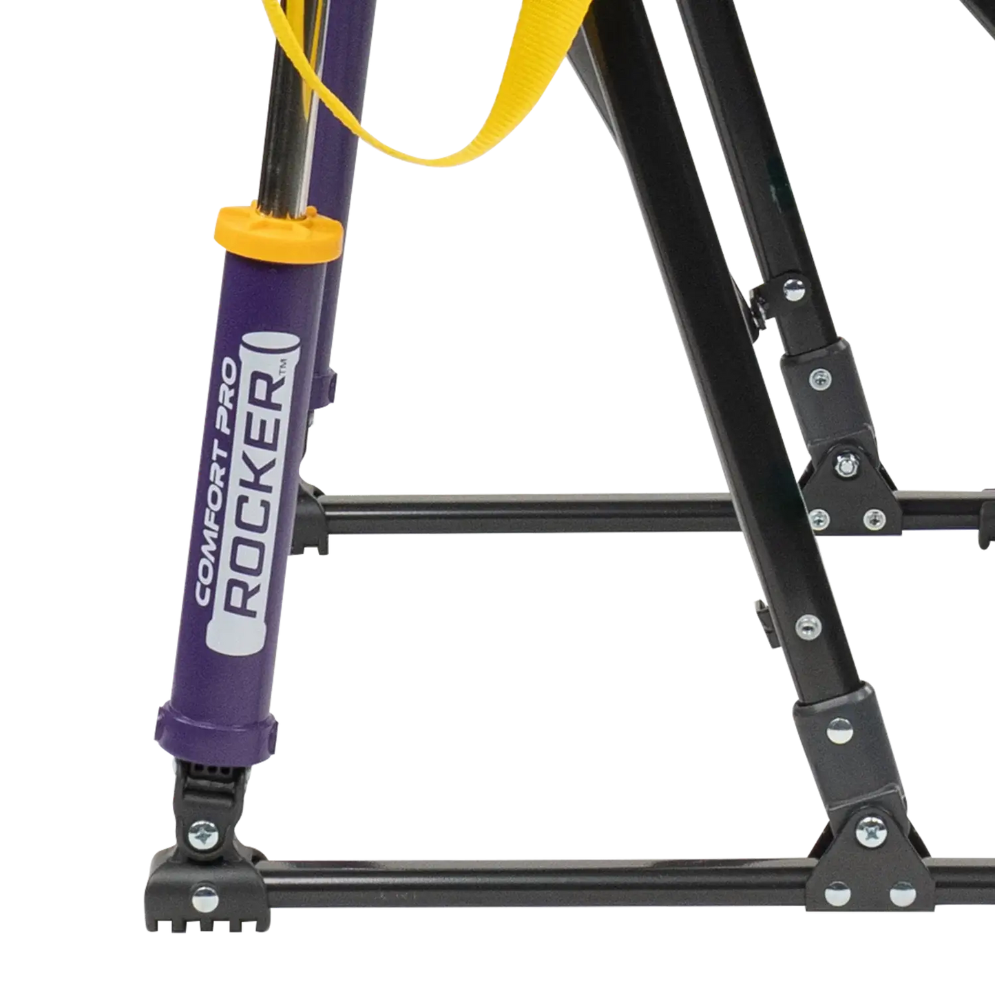 Bleacher-Friendly College Comfort Pro Rocker - LSU Tigers - Choice 880 - Lightweight Folding Bleacher Chair with Cushioning Detail