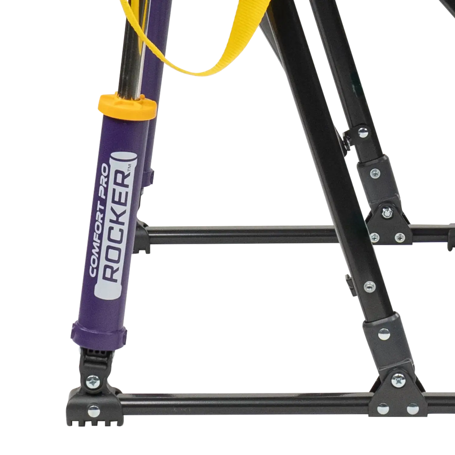 Bleacher-Friendly College Comfort Pro Rocker - LSU Tigers - Choice 880 - Lightweight Folding Bleacher Chair with Cushioning Detail