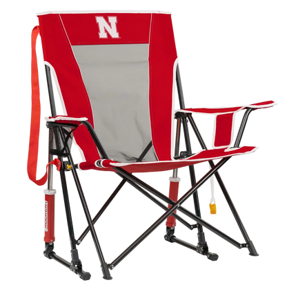 Ultra-Lightweight College Comfort Pro Rocker - Nebraska Cornhuskers - Choice 161 - Grandstand Cushion Seat with Secure Under-Bench Hooks - Default Title