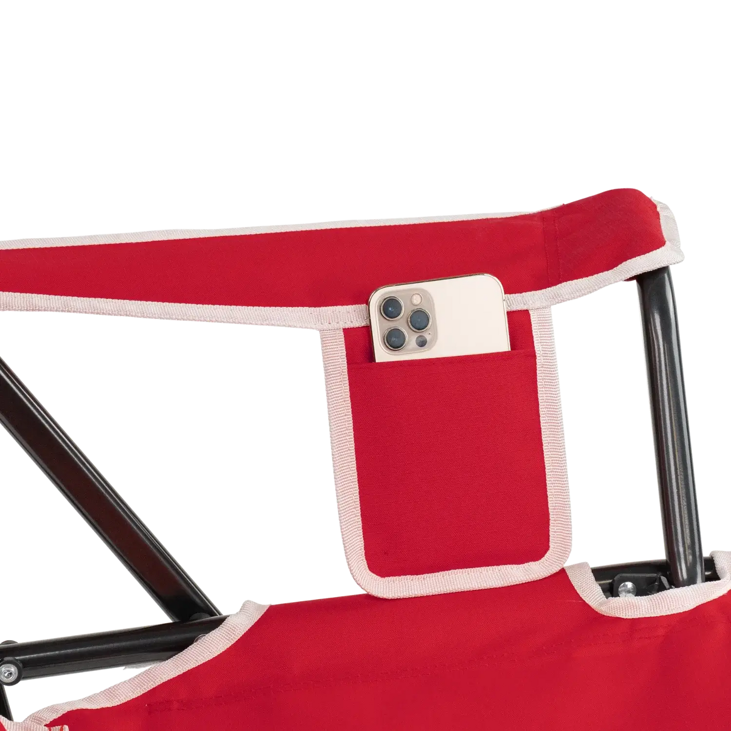 Ultra-Lightweight College Comfort Pro Rocker - Nebraska Cornhuskers - Choice 161 - Grandstand Cushion Seat with Secure Under-Bench Hooks Detail