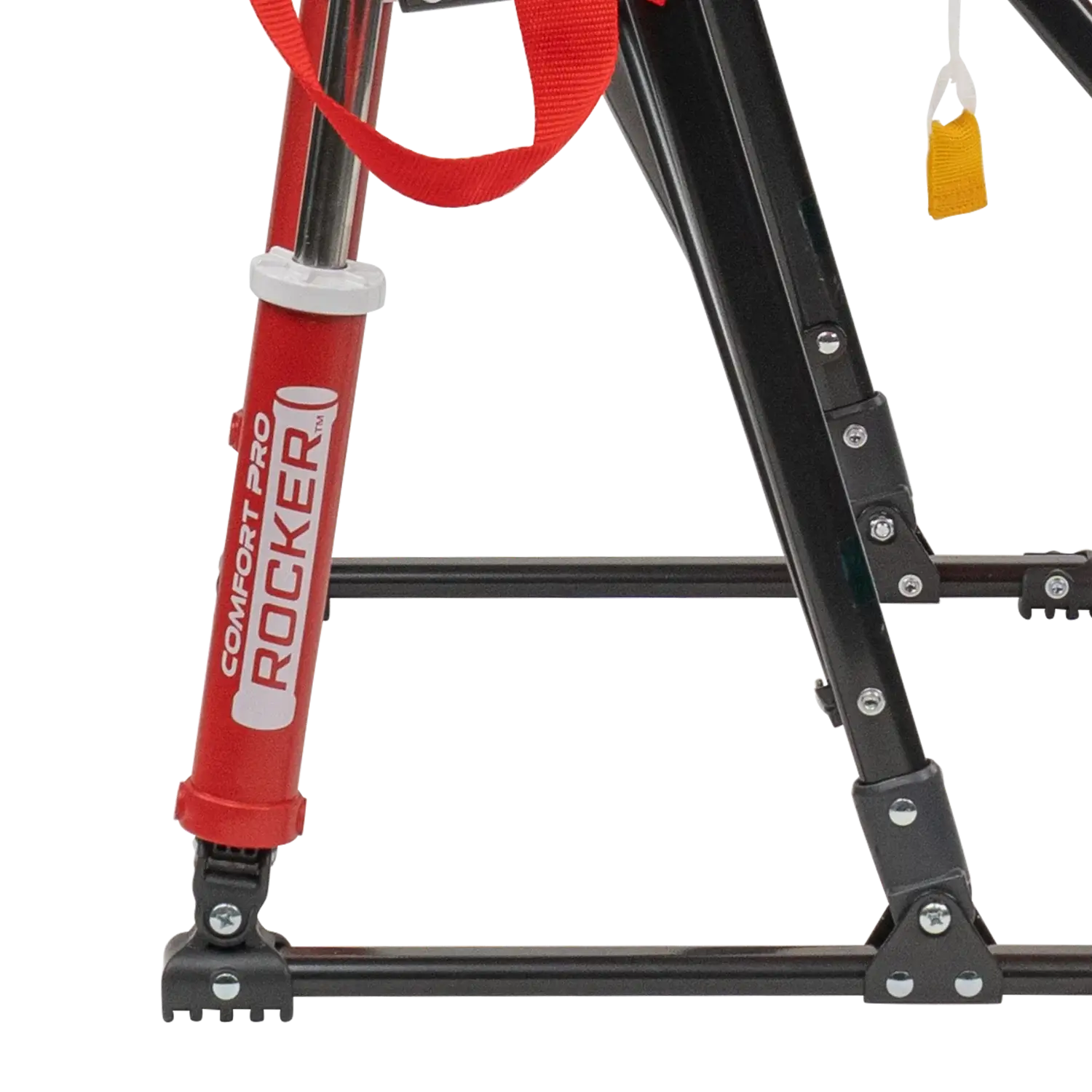 Ultra-Lightweight College Comfort Pro Rocker - Nebraska Cornhuskers - Choice 161 - Grandstand Cushion Seat with Secure Under-Bench Hooks Detail