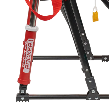 Ultra-Lightweight College Comfort Pro Rocker - Nebraska Cornhuskers - Choice 161 - Grandstand Cushion Seat with Secure Under-Bench Hooks Detail