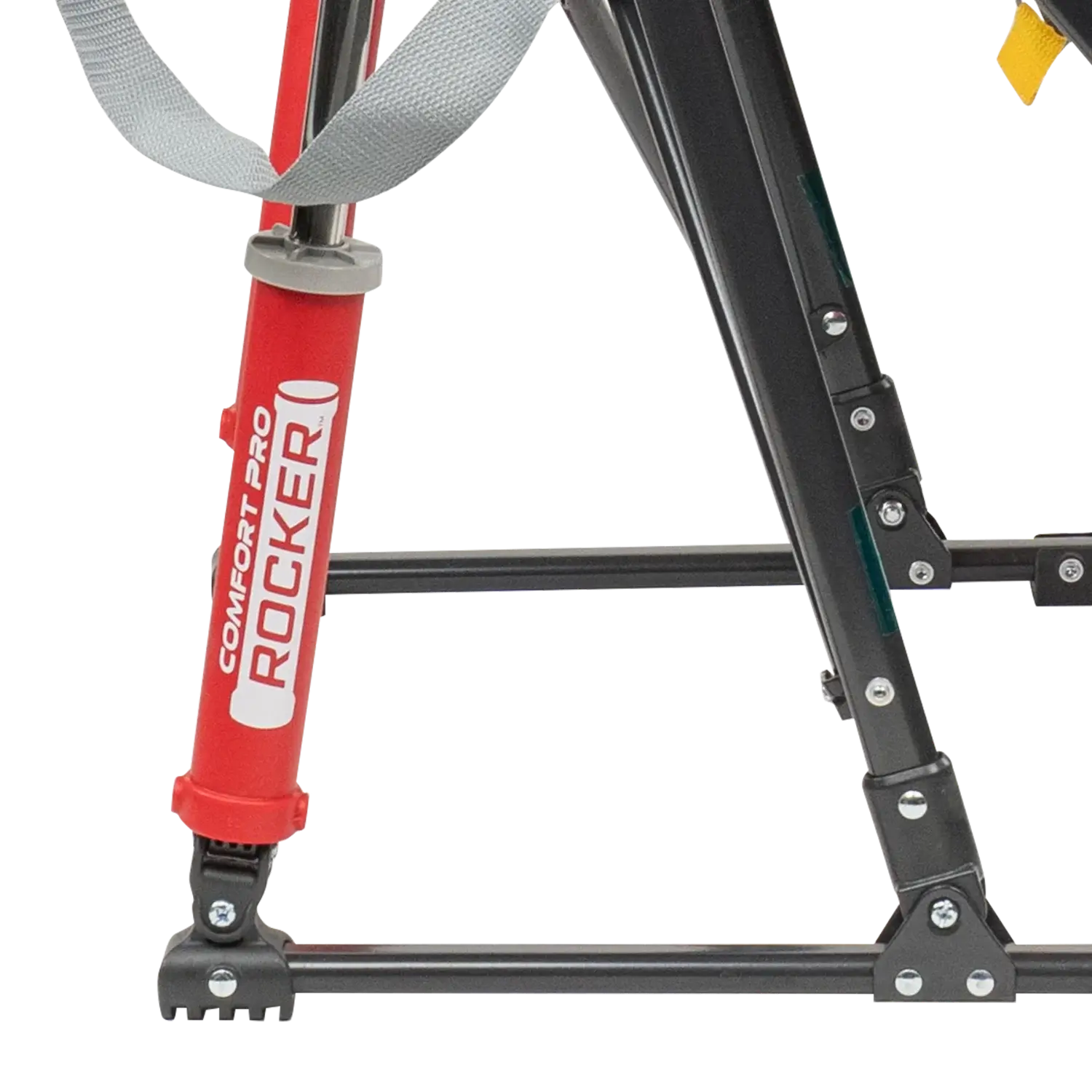 Ergonomic Back-Support College Comfort Pro Rocker - Ohio State Buckeyes - Choice 676 - Grandstand Cushion Seat with Secure Under-Bench Hooks Detail