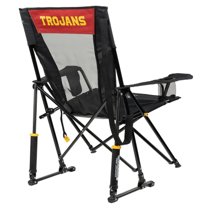 Secure-Hook College Comfort Pro Rocker - USC Trojans - Choice 856 - Grandstand Cushion Seat with Secure Under-Bench Hooks Detail